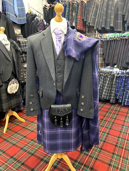 Scottish thistle complete outfit including plaid | Kilbarchan