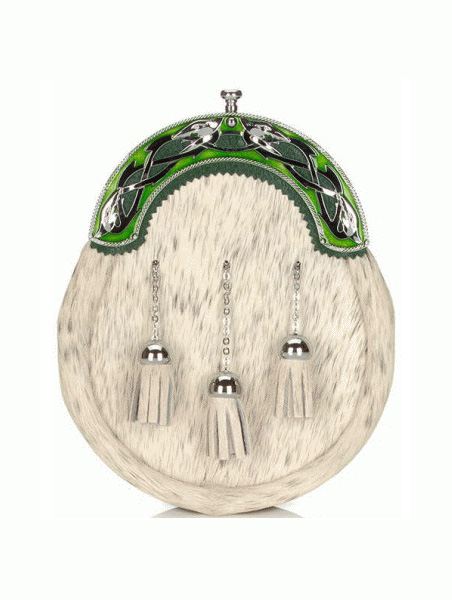 Sporran Bishopton | Serpent Sporran – Chrome Green on Grey
