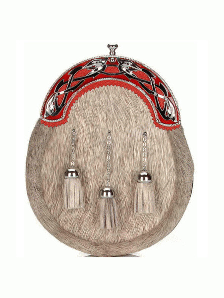 Sporrans Howwood | Serpent Sporrans – Chrome Red on Grey