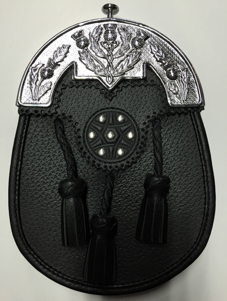 Sporrans Lochwinnoch | Dress Leather Prestige Sporran Chrome And Antique Top